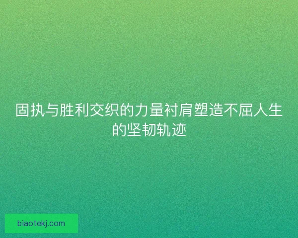 固执与胜利交织的力量衬肩塑造不屈人生的坚韧轨迹
