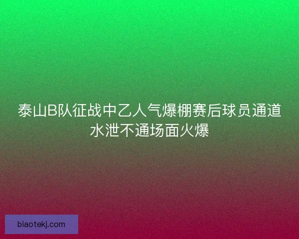 泰山B队征战中乙人气爆棚赛后球员通道水泄不通场面火爆