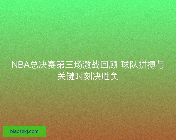 NBA总决赛第三场激战回顾 球队拼搏与关键时刻决胜负