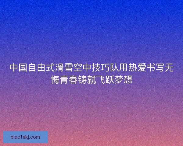 中国自由式滑雪空中技巧队用热爱书写无悔青春铸就飞跃梦想